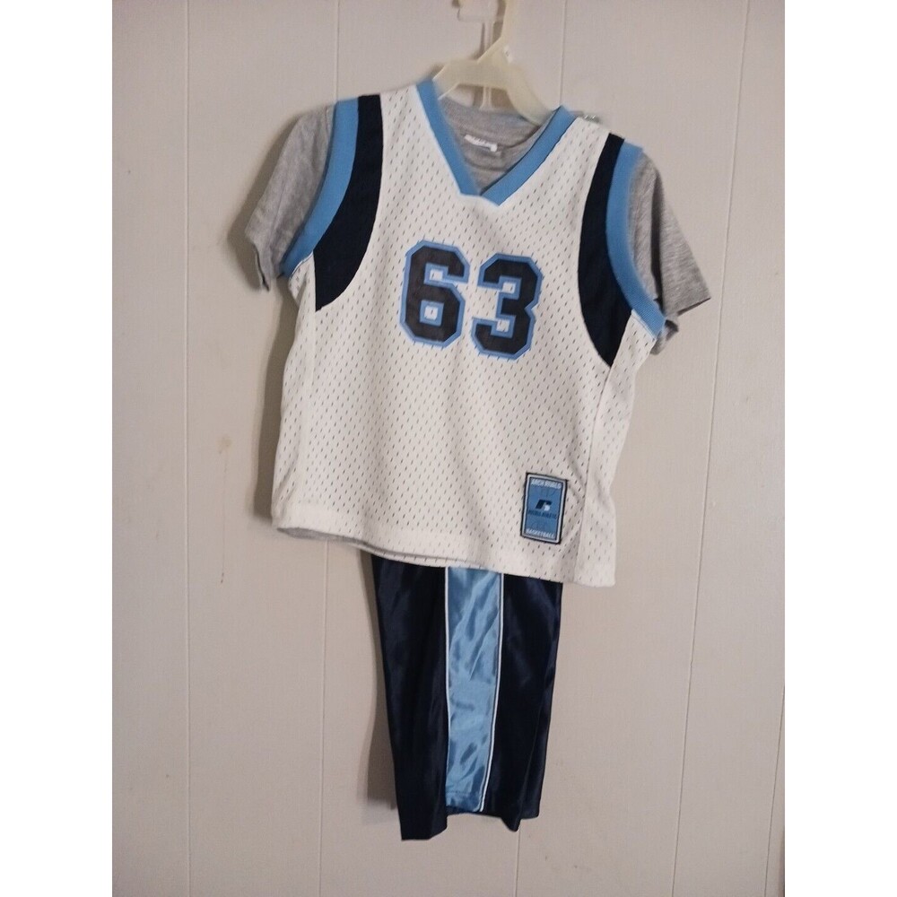 Russell Athletic 3 Piece Youth Basketball Outfit T-Shirt, Jersey, Pants Size 5